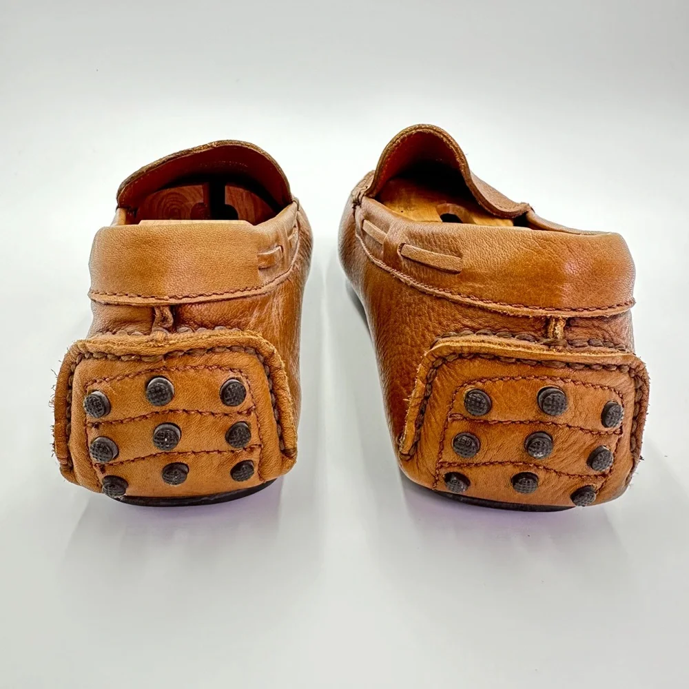 Frye Lewis Venetian Brown‎ Leather Driving Loafers Size 12